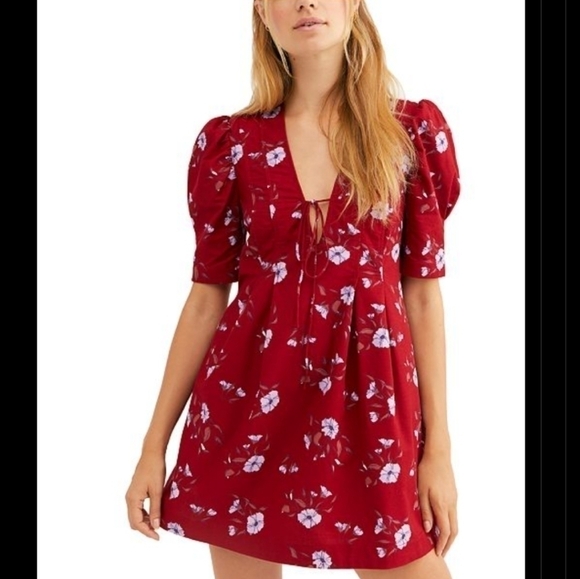 𝅺🆕 FREE PEOPLE Adelle floral printed tunic dress xs - Picture 2 of 11